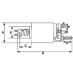 Solénoide compatible pour démarreur DENSO 0280007520 - vue 3