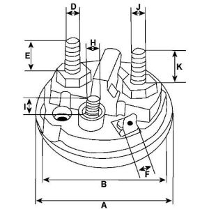 Solénoide compatible pour démarreur FORD 91AB11000DA - vue 3