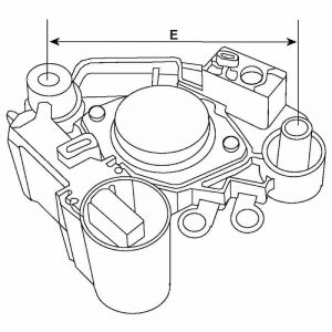Régulateur compatible pour alternateur VALEO 593419 - Régulateur compatible pour alternateur VALEO 2542449