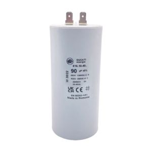 Condensateur permanent 90 µF à cosses pour moteur électrique ou pompe