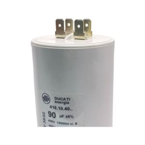 Condensateur permanent 90 µF à cosses pour moteur électrique ou pompe - Condensateur permanent 90 µF à cosses