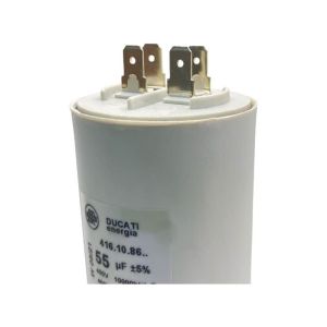 Condensateur permanent 55 µF à cosses pour moteur électrique ou pompe - Condensateur permanent 55 µF à cosses