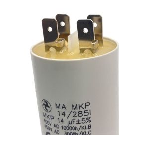 Condensateur permanent 14 µF à cosses pour moteur électrique ou pompe - Condensateur permanent 14 µF