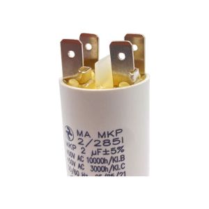 Condensateur permanent 2 µF à cosses pour moteur électrique ou pompe - Condensateur permanent 2 µF