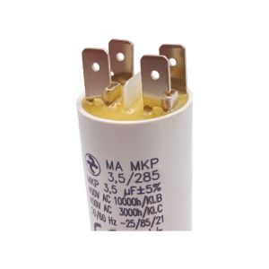 Condensateur permanent 3,5 µF à cosses pour moteur électrique ou pompe - Condensateur permanent 3.5 µF