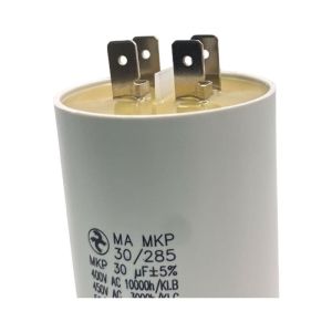 Condensateur permanent 30 µF à cosses pour moteur électrique ou pompe - Condensateur permanent 30 µF