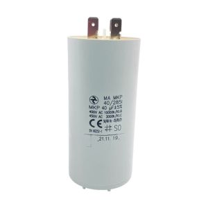 Condensateur permanent 40 µF à cosses pour moteur électrique ou pompe