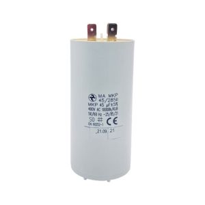 Condensateur permanent 45 µF à cosses pour moteur électrique ou pompe