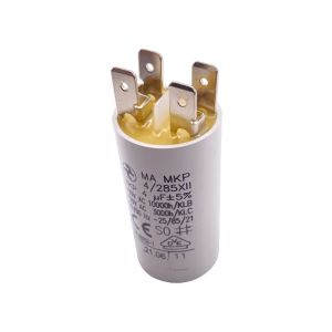 Condensateur permanent 4 µF à cosses pour moteur électrique ou pompe - Condensateur 4 µF