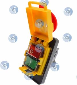 Bouton interrupteur urgence machine avec manque de tension - Interrupteur avec relais manque de tension