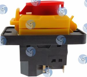Bouton interrupteur urgence machine avec manque de tension - Interrupteur 3 pôles pour machine triphasé