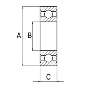 Roulement d'alternateur compatible pour alternateur VALEO 334069 - Roulement pour alternateur Valeo 334069