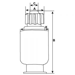 Lanceur compatible pour démarreur BUTEC 854082 - vue 2