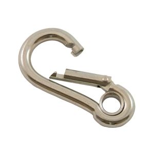 Mousqueton alpin à oeil Ø 5mm (Inox) - Mousqueton alpin à oeil INOX supportant jusqu'à 90 kg