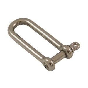 Manille droite longue à piton à oeil Ø 4mm (Inox) - Manille droite longue INOX supportant jusqu'à 120kg