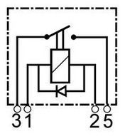 Micro relais 12V compatible pour WOOD AUTO RLY1303 - Micro relais 12V pour Wehrle 29200045