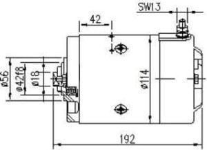 Moteur a courant continu compatible pour LETRIKA AMJ5238 - cotes-et-dimensions-machine-tournante-CC-754028