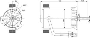 Moteur de soufflerie compatible pour HC-CARGO F032161718 - vue 2