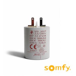 Condensateur permanent 3,5 µF pour moteur volet roulant SOMFY