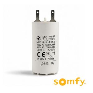 Condensateur permanent 3,5 µF pour moteur volet roulant SOMFY