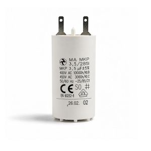 Condensateur permanent 3,5 µF pour moteurs volets roulants à cosses