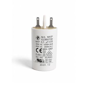 Condensateur permanent 6,5 µF pour moteurs volets roulants à cosses