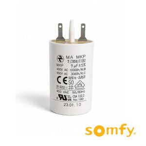 Condensateur permanent 7 µF pour moteur volet roulant SOMFY