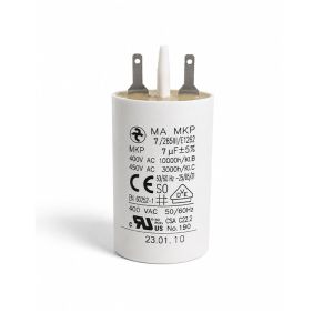 Condensateur permanent 7 µF pour moteurs volets roulants à cosses