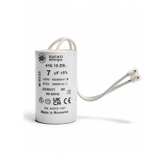 Condensateur permanent 7 µF pour moteur de volet Bubendorff - Condensateur à câbles pour volet roulant Bubendorff
