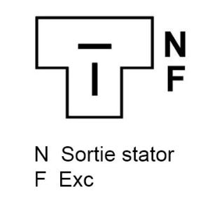 Alternateur compatible pour NISSAN 23100U0113 - Schéma