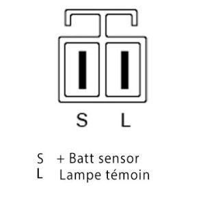 Régulateur compatible pour alternateur MOBILETRON RV-K002 - Connecteur