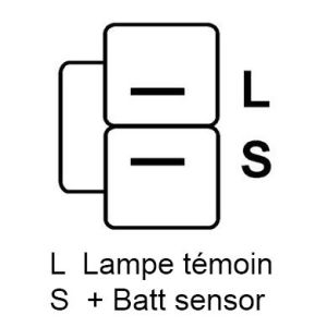 Alternateur compatible pour MITSUBISHI A3TN2481 - Connecteur