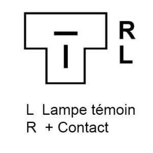 Alternateur compatible pour MITSUBISHI A7TA1777 - Connecteur