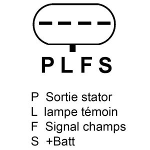 Alternateur compatible pour OPEL 10464476 - Connecteur