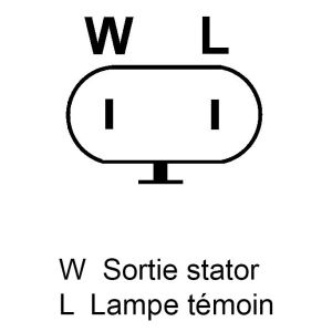 Alternateur compatible pour NISSAN 2310069T10 - Schéma