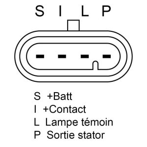 Alternateur compatible pour KUBOTA 6641540002 - Prise de connexion branchement 116633-2
