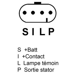 Alternateur compatible pour RENAULT 7700872258 - Schéma