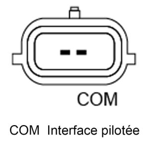 Alternateur compatible pour RENAULT 8200390676 - Connecteur branchement PL124