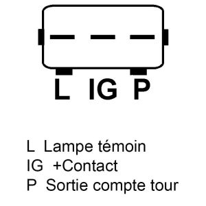 Alternateur compatible pour OPEL 6204050 - Connecteur