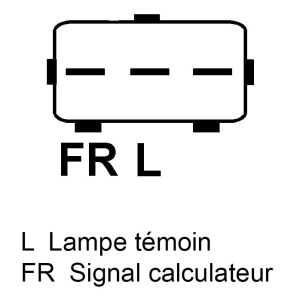 Alternateur compatible pour KIA 3730025301 - Connecteur