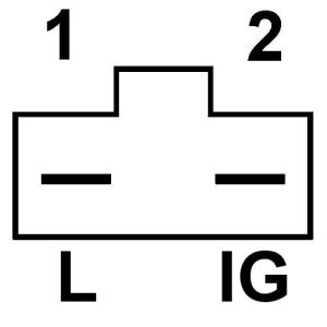 Alternateur compatible pour DANSK RENOVERINGSINDUSTRI 200122722 - Les bornes de branchement de l'alternateur