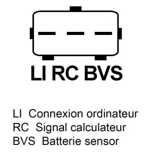 Alternateur compatible pour JAGUAR 4R8310300AB - Connecteur