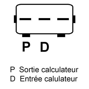 Alternateur compatible pour LUCAS LRA03549 - Connecteur