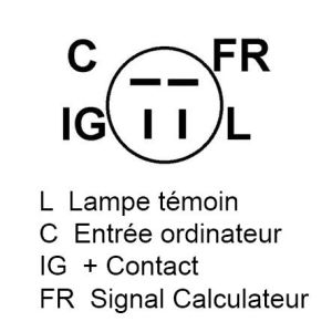 Alternateur compatible pour HONDA 31100PM5YA010 - Schéma