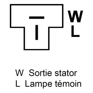 Alternateur compatible pour WAI 20904N - Connecteur