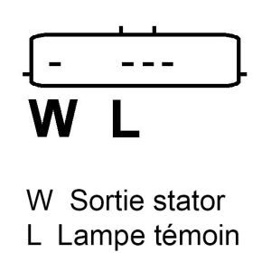Alternateur compatible pour RENAULT 5010480765 - Connecteur