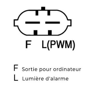 Alternateur compatible pour OPEL 13581893 - Branchement PL