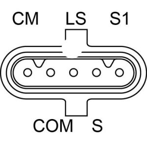 Alternateur compatible pour MERCEDES BENZ 0001506450 - Connecteur