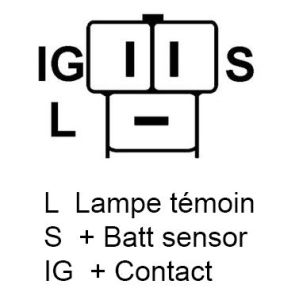 Alternateur compatible pour TOYOTA 2704054050 - Connecteur
