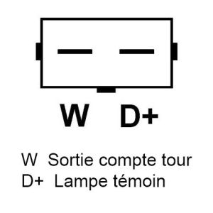 Alternateur compatible pour BOSCH 0123320018 - Schéma